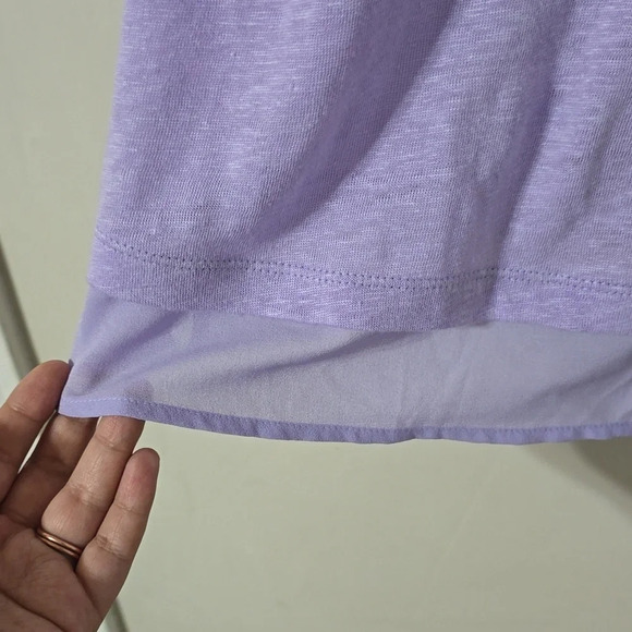 SANCTUARY Nwt Orchid Lilac Sleeveless 100% Linen Notch Neck Lightweigh Top, XL - Picture 6 of 16